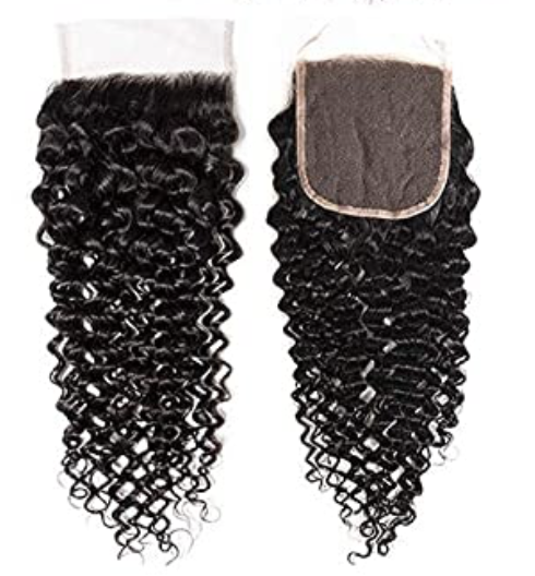 4x4  Mongolian Kinky Curly Closure